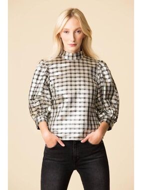 GANNI Lagarde Silk Top